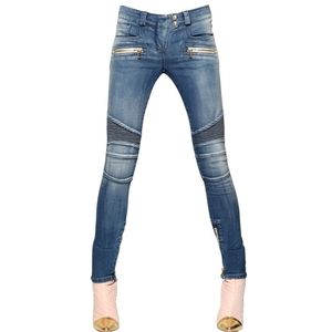 NWT Balmain Zipper Moto Biker Skinny Jeans